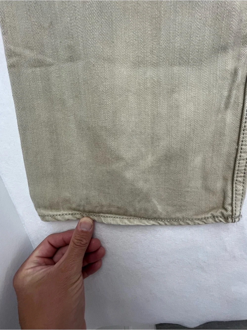 BKE Denim Carter Tan Khaki Mens Regular Fit Straight Leg Jeans Pants Size 34L